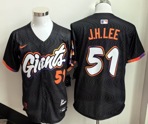 City Edition San Francisco Giants J.H.LEE 51 Black 2025 Cool Base Jersey