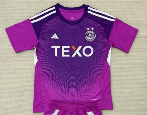 Fans Version 2025-2026 Aberdeen Purple Goalkeeper Soccer Jersey Football Shirt