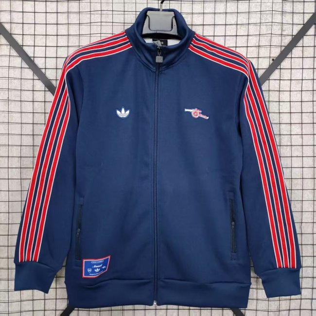 2025-2026 Arsenal Dark Blue Soccer Windbreaker Jacket Football Jacket