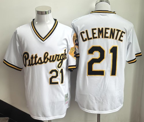 Retro Jersey Pittsburgh Pirates CLEMENTE 21 White Jersey MLB Shirt