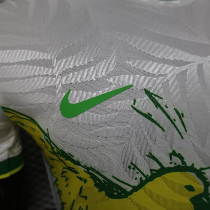 Player Version 2025 Brazil White/Yellow Special Edition Soccer Jersey Brasil Football Shirt