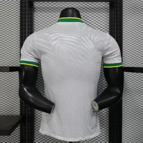 Player Version 2025 Brazil White/Yellow Special Edition Soccer Jersey Brasil Football Shirt
