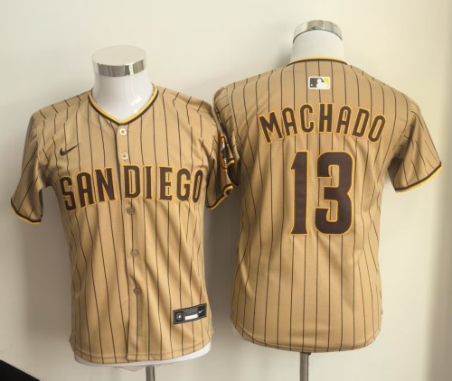 Youth San Diego Padres 13 MACHADO 2025 Kids MLB Jersey