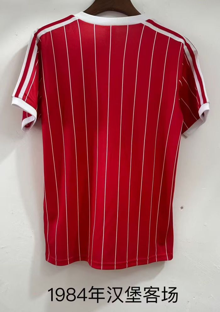 Retro Jersey 1984 HSV Hamburg SV Away Red Soccer Jersey Hamburger Vintage Football Shirt