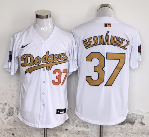 Los Angeles Dodgers 2025 HERNANDEZ 37 White Champions MLB Jersey