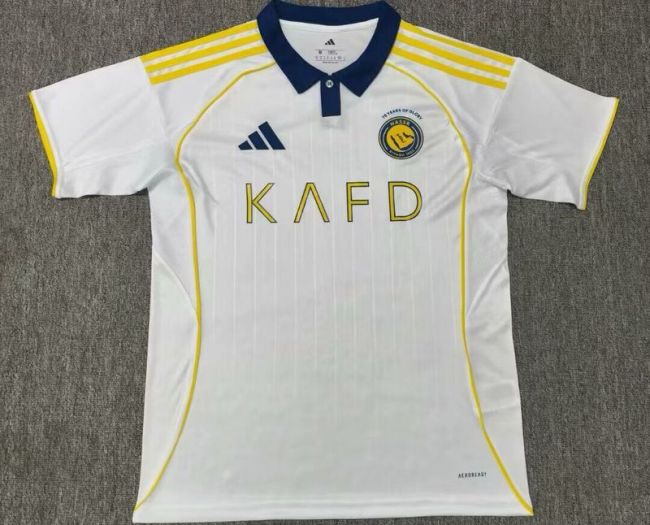 Fans Version 2025-2026 Al Nassr Third Away White Soccer Jersey Riyadh Victory Football Shirt