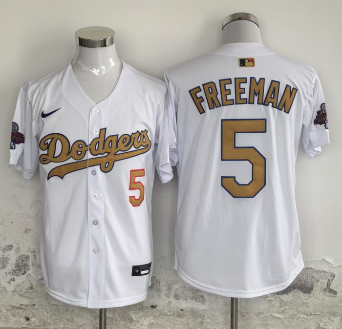 Los Angeles Dodgers 2025 FREEMAN 5 White Champions MLB Jersey