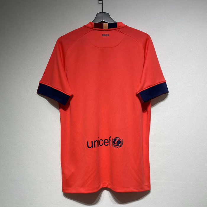 Retro Jersey 2014-2015 Barcelona Away Orange Soccer Jersey Vintage Football Shirt
