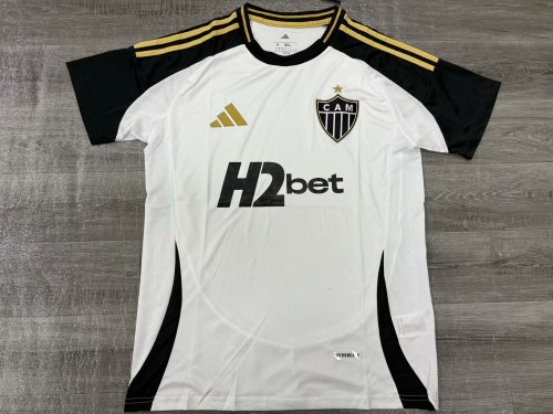 with Sponor Logo Fan Version 2025-2026 América Mineiro Away White Soccer Jersey Football Shirt