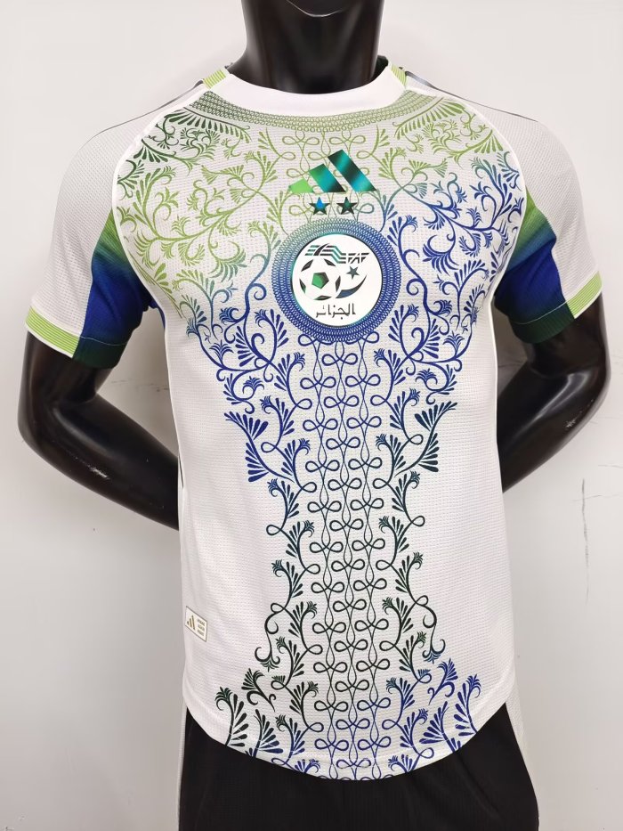 Player Version 2025 Algeria White/Colorful Soccer Jersey Football Shirt