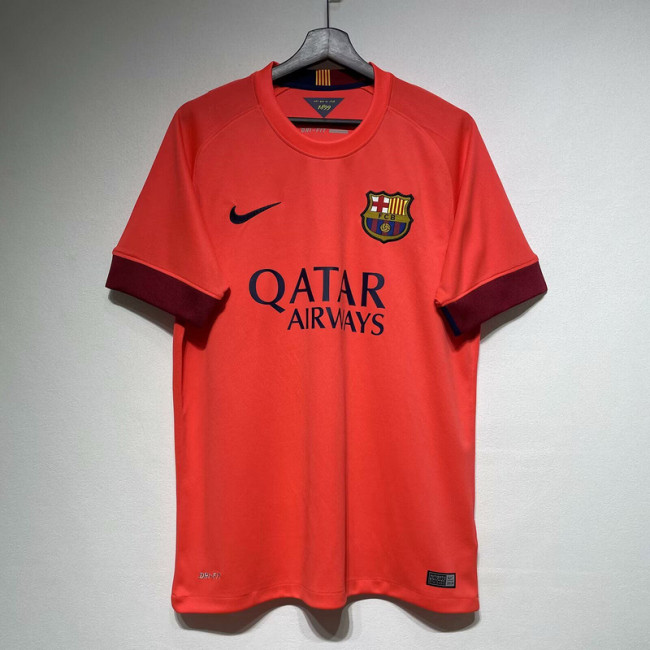 Retro Jersey 2014-2015 Barcelona Away Orange Soccer Jersey Vintage Football Shirt