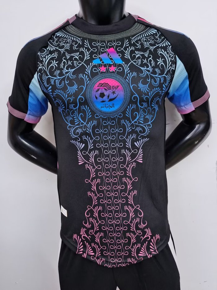 Player Version 2025 Algeria Black/Colorful Soccer Jersey Football Shirt