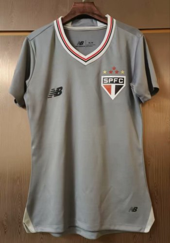 Women 2025-2026 Sao Paulo Away Grey Soccer Jersey Girl Football Shirt