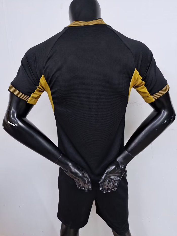 Player Version 2025 Algeria Black/Gold Soccer Jersey Football Shirt