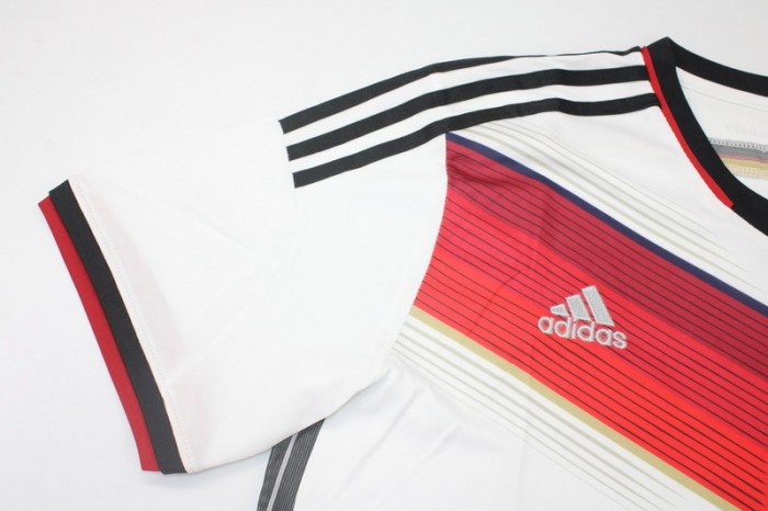 with 4 Stars Retro Jersey Germany 2014 World Cup Home Soccer Jersey Vintage Football Shirt