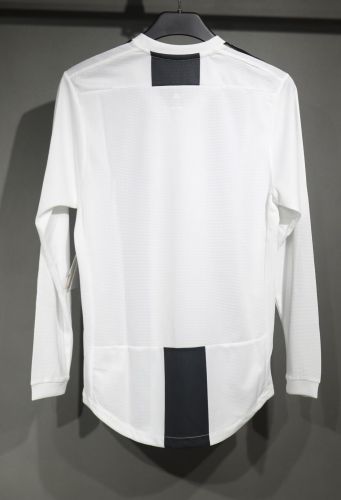Player Version Long Sleeve Retro Jersey 2018-2019 Juventus Home Soccer Jersey Vintage Football Shirt