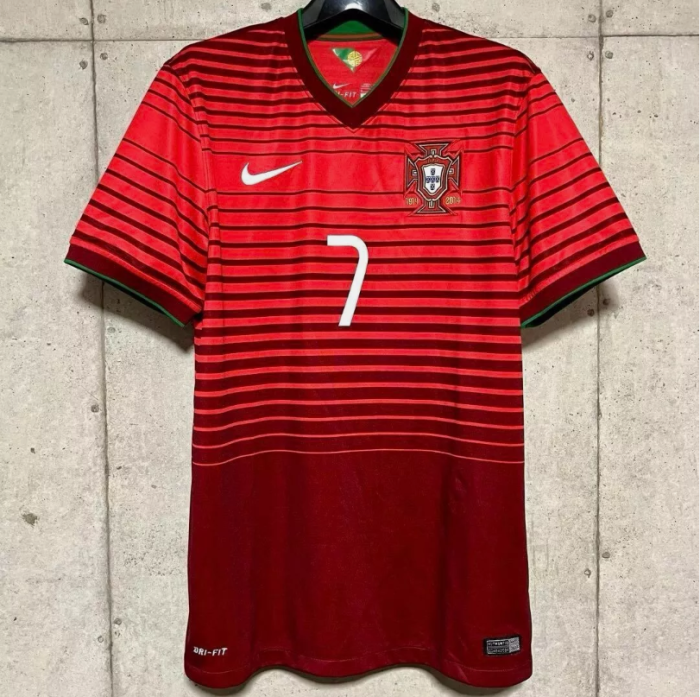 Retro Jersey 2014 Portugal RONALDO 7 Home Soccer Jersey Vintage Football Shirt