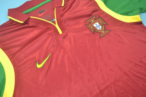Retro Jersey 1998 Portugal Home Red Soccer Jersey Vintage Football Shirt