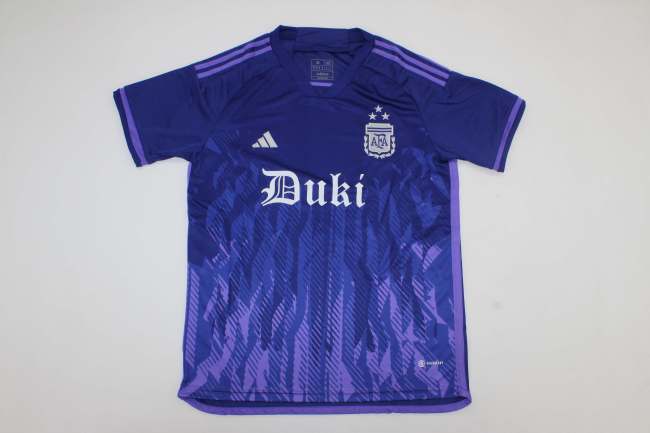 Fan Version 2025 Argentina X DUKI Purple Soccer Jersey Football Shirt