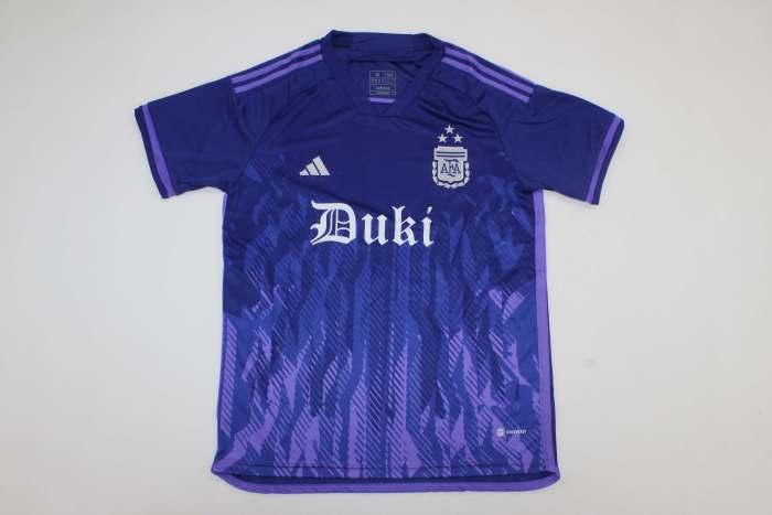 Fan Version 2025 Argentina X DUKI Purple Soccer Jersey Football Shirt