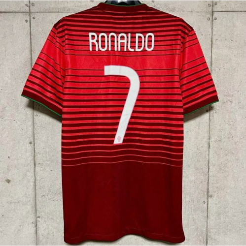 Retro Jersey 2014 Portugal RONALDO 7 Home Soccer Jersey Vintage Football Shirt