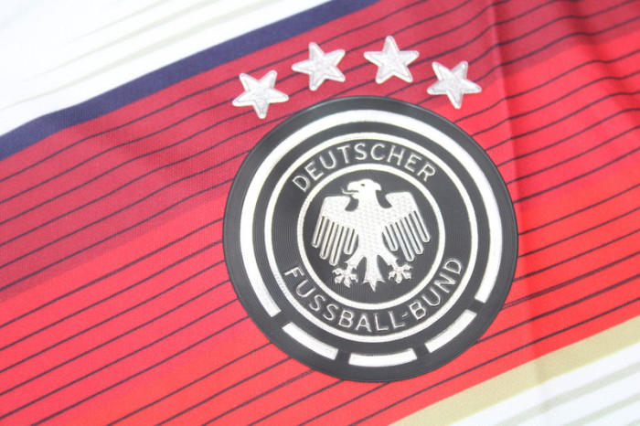 with 4 Stars Retro Jersey Germany 2014 World Cup Home Soccer Jersey Vintage Football Shirt
