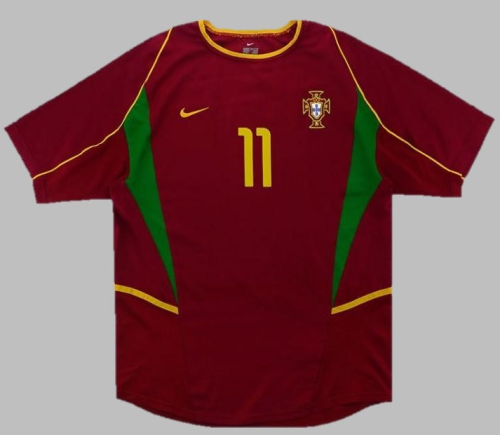 Retro Jersey 2002 Portugal C.RONALDO 11 Home Soccer Jersey Vintage Football Shirt