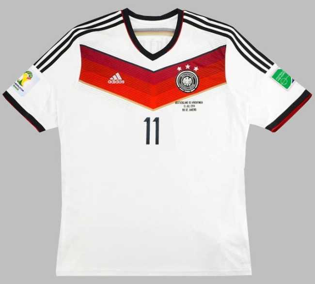 with Front Lettering+3 Stars+World Cup Patch Retro Jersey Germany 2014 Home Soccer Jersey
