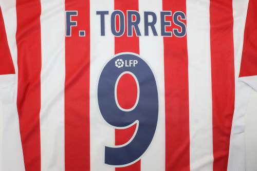 with LFP Patch Retro Jersey 2002-2003 Atletico Madrid F.TORRES 9 Home Soccer Jersey Vintage Football Shirt