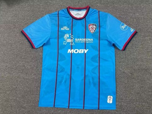Fan Version 2024-2025 Cagliari Third Away Blue Soccer Jersey Football Shirt