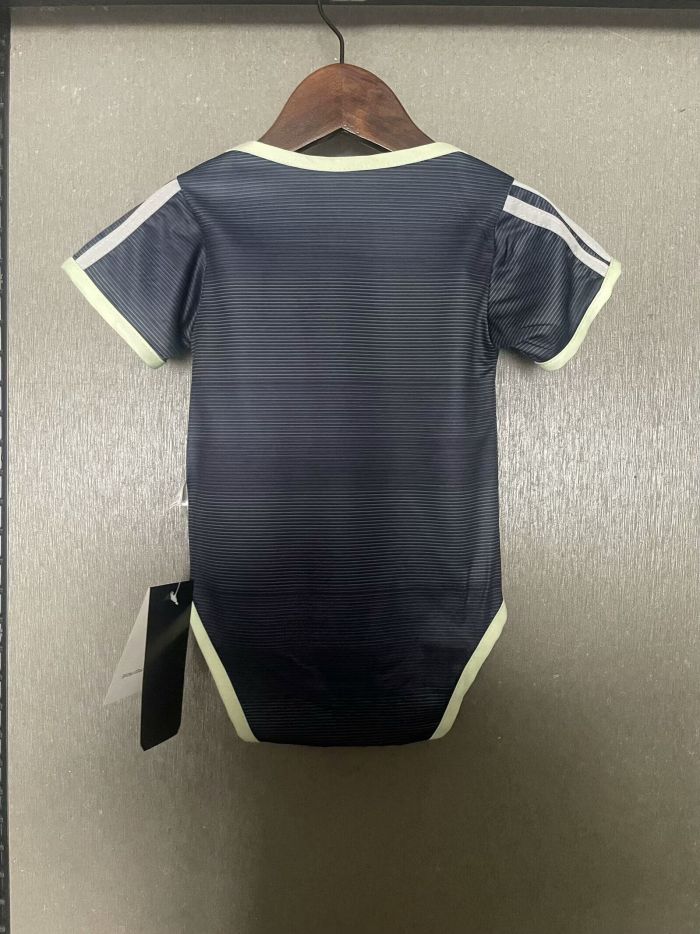Baby Cloth 2025-2026 Real Madrid Away Dark Blue Soccer Jersey Baby Onesies
