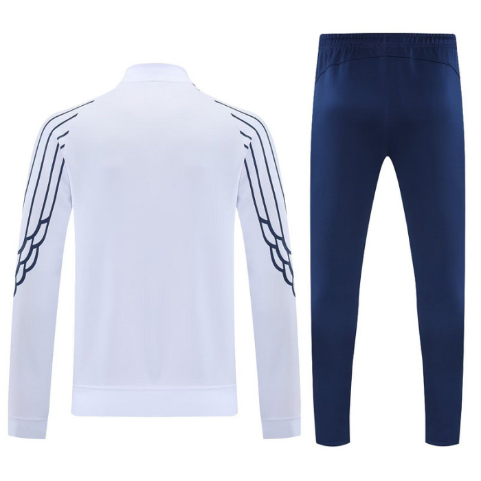 2025-2026 PSG White Soccer Training Jacket and Pants Football Tracksuit