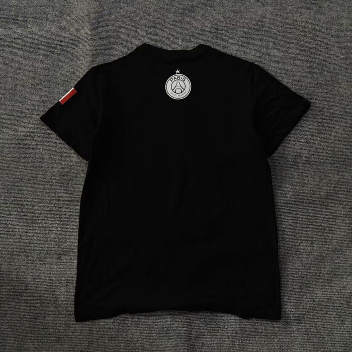 2025-2026 PSG Black EUROPEAN CHAMPIONS Soccer Jersey Paris Football Maillot UCL Cotton T-shirt