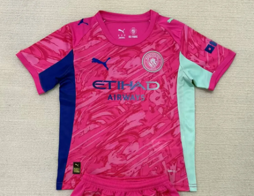 Fan Version 2025-2026 Manchester City Pink Goalkeeper Soccer Jersey Man City Football Shirt