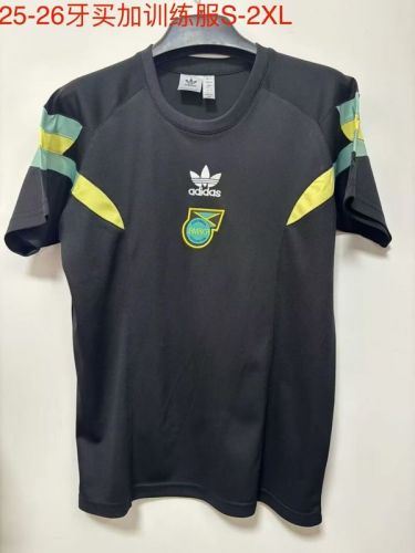 Fan Version 2024 Jamaica Black Soccer Training Jersey Football Pre-match Shirt