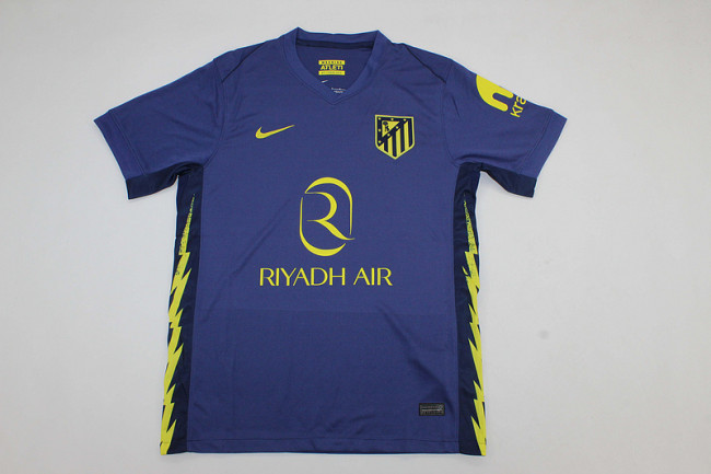 Fan Version 2025-2026 Atletico Madrid Away Dark Blue Soccer Jersey Football Shirt
