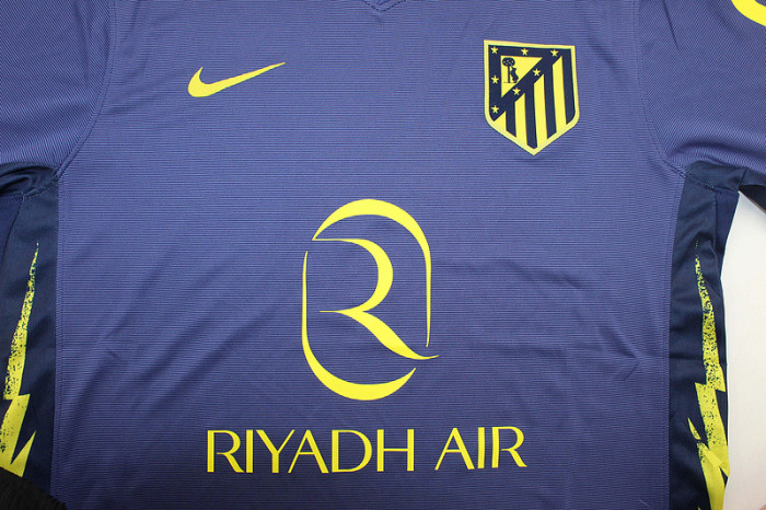 with FIFA 2025 WORLD CLUB CUP Patch Fan Version 2025-2026 Atletico Madrid Away Dark Blue Soccer Jersey Football Shirt