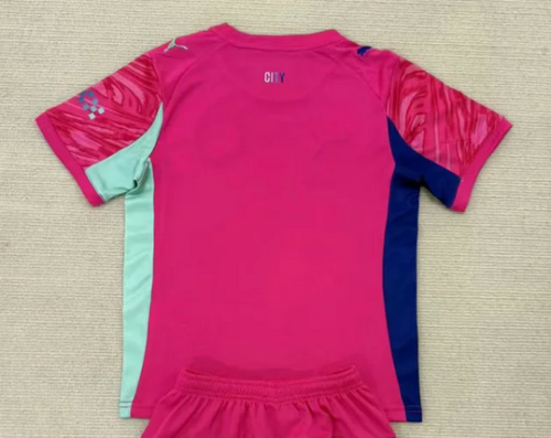 Fan Version 2025-2026 Manchester City Pink Goalkeeper Soccer Jersey Man City Football Shirt