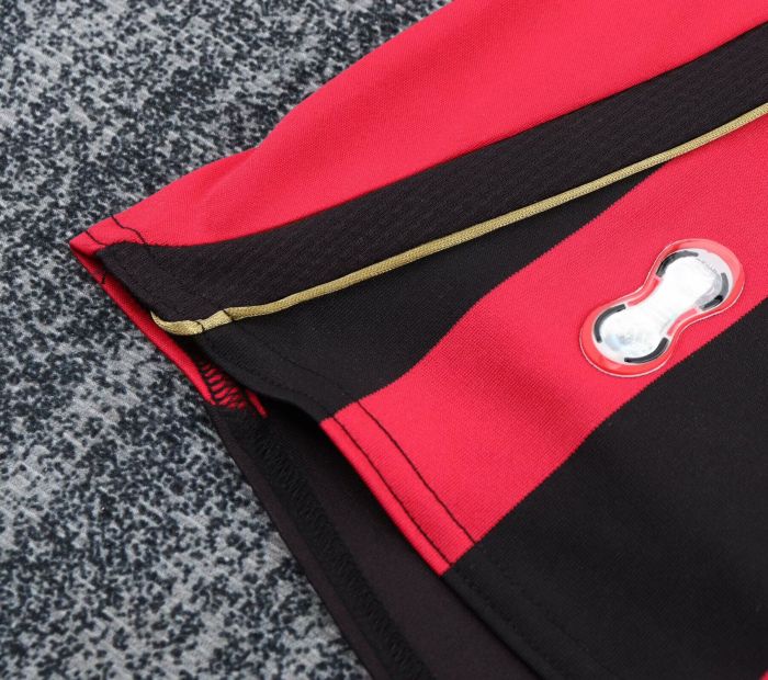 Retro Uniform Long Sleeve Youth Uniform Kids Kit 2006-2007 AC Milan Home Soccer Jersey Shorts Child Football Set