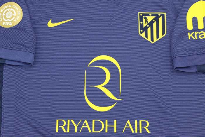 with FIFA 2025 WORLD CLUB CUP Patch Fan Version 2025-2026 Atletico Madrid Away Dark Blue Soccer Jersey Football Shirt