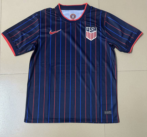 Fan Version 2025 USA Away Blue Soccer Jersey United States Football Shirt