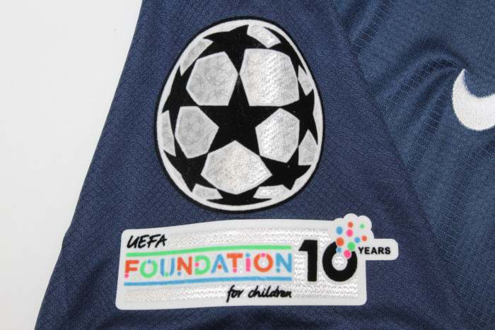 with Front Lettering+UCL Patch Maillot PSG Fan Version 2024-2025 Paris Saint-Germain UCL Final Home Soccer Jersey