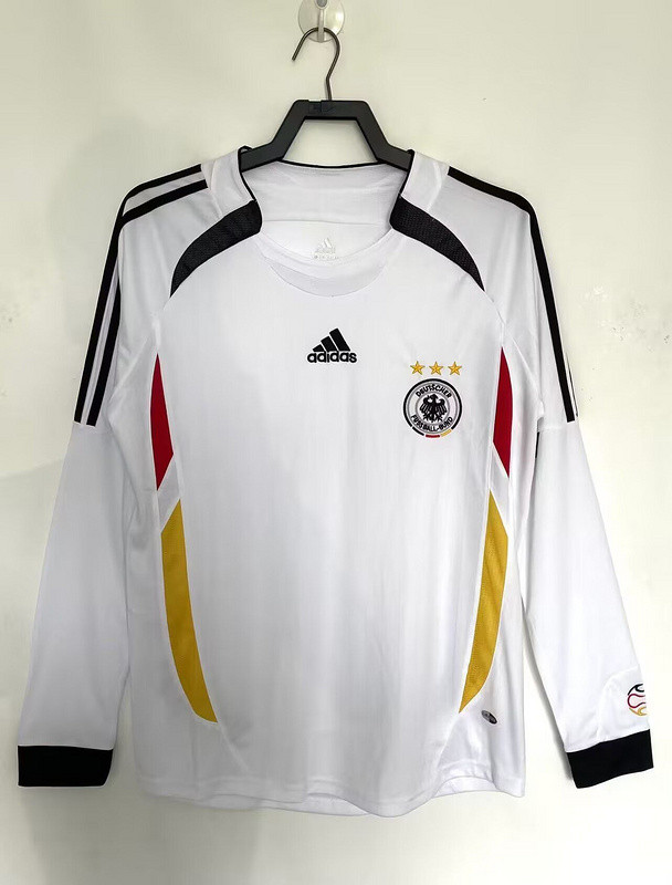Long Sleeve Retro Jersey 2006 Germany Home Soccer Jersey Vintage Football Shirt