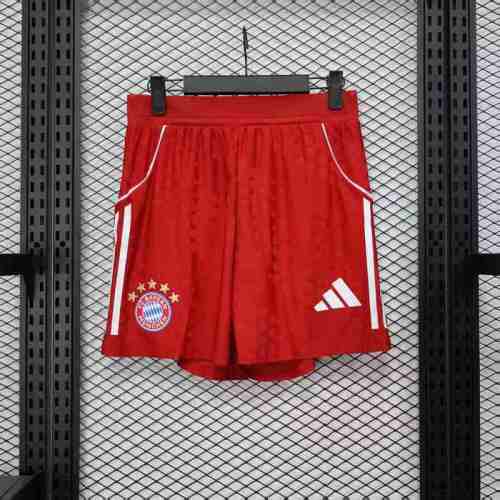 Player Version 2025-2026 Bayern Munich Home Soccer Shorts Football Shorts