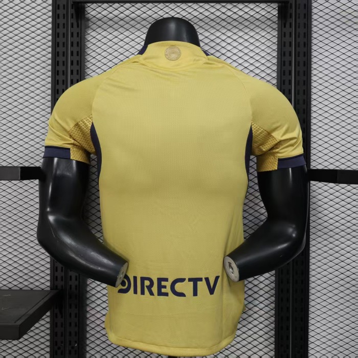 Player Version 2025-2026 Boca Juniors Away Yellow Soccer Jersey Football Shirt