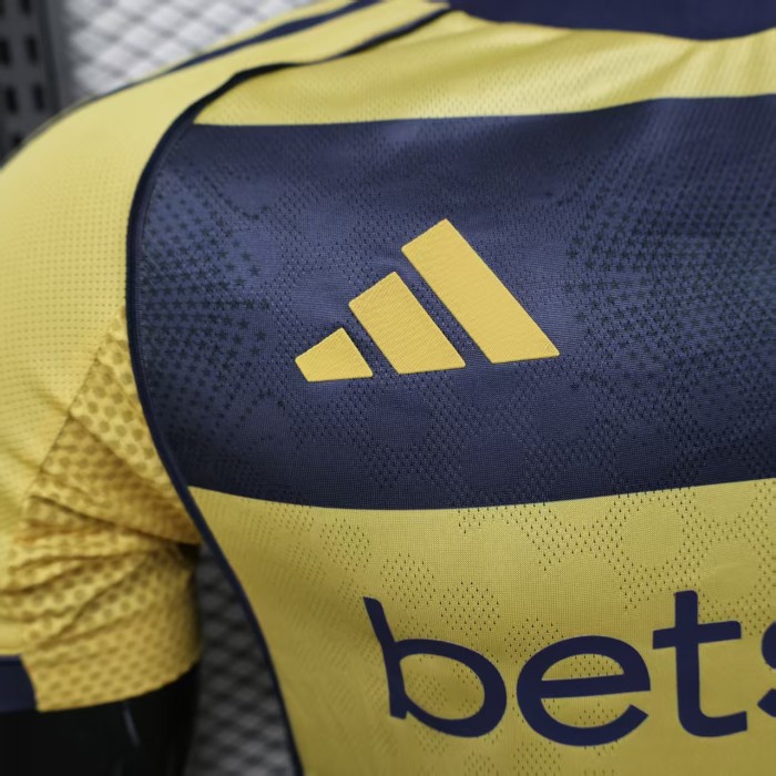 Player Version 2025-2026 Boca Juniors Away Yellow Soccer Jersey Football Shirt