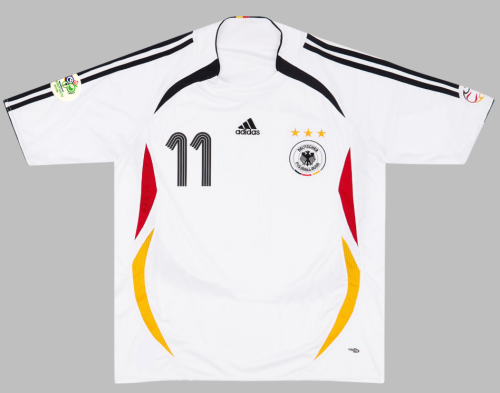 with World Cup Patch Retro Jersey 2006 Germany KLOSE 11 Home Soccer Jersey Vintage Football Shirt