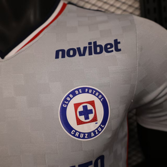 Player Version 2025-2026 Cruz Azul Grey Soccer Jersey Football Shirt