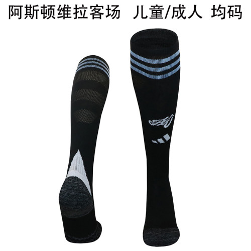Youth/Adult 2025-2026 Aston Villa Away Soccer Socks Football Socks