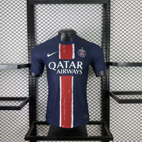 with one Star PSG MAILLOT Player Version 2024-2025 CHAMPIONS OF EUROPE 25 ICI C'EST PARIS COLLECTOR'S SHIRT Home Soccer Jersey